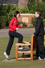 Kirsty Gallacher takes part in a training session with personal tr- Old Photo 20