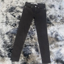 Mango Women's Skinny Push Up Jeans Stretch Black Uk 10 W28 L28 Beautiful