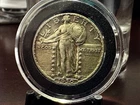 1930 P 25c Twenty-five Cents Standing Liberty 90% Silver Quarter Dollar AU/BU