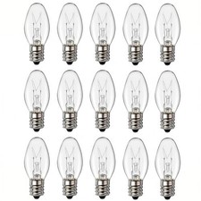 24 Pack C7 Night Light Bulbs, 15 Watt Night Light Bulbs Dimmable, E12 15 Watts