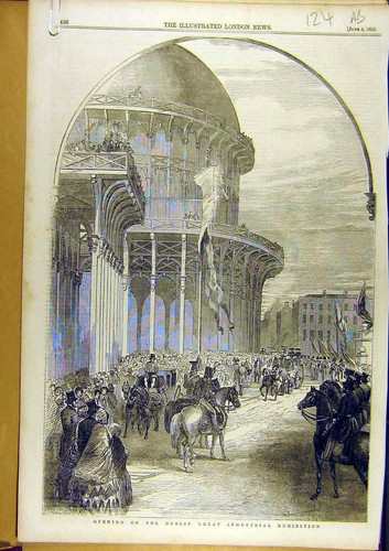 Oryginalny stary antyczny druk 1853 Dublin Industrial Exhibition Lord-Lieutenant - Zdjęcie 1 z 2
