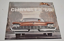 Vtg. 1959 Chrysler Auto Dealer Sales Foldout Brochure - All Models Vtg. 1959 Chrysler Auto Dealer Sales Foldout Brochure - All Models