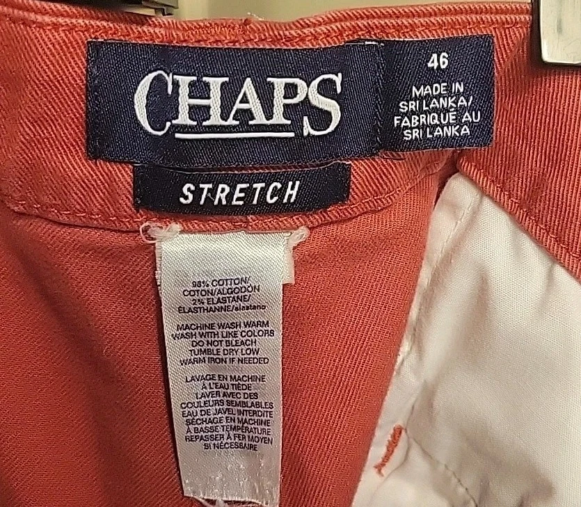 CHAPS Men's Size 46 Stretch Shorts In Burnt Red - Image 2 of 4