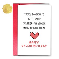 Lcmjjm Funny Valentine  s Day Card for Husband Wife Him Her, Rude Naughty Snor...