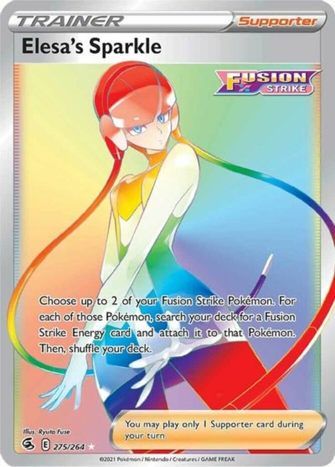 NM-Mint Elesa's Sparkle - 275/264 - Secret Rare Pokemon Fusion Strike