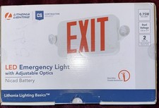 LITHONIA LED EMERGENCY EXIT  LIGHT /ADJUSTABLE OPTICS DUAL VOLTAGE 120/277