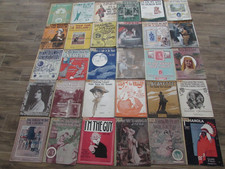 Vintage Sheet Music, Mixed Genres Songs And Musicians - Lot of 60 - 1900  s