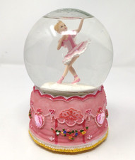 Vintage Ballerina Snow Globe Plays Swan Lake Ballet Tune, Revolving Snow globe