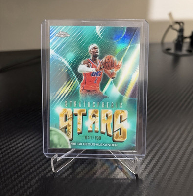 Topps 2025-26 Topps Chrome Shai Gilgeous-Alexander OKC ST-9 /199