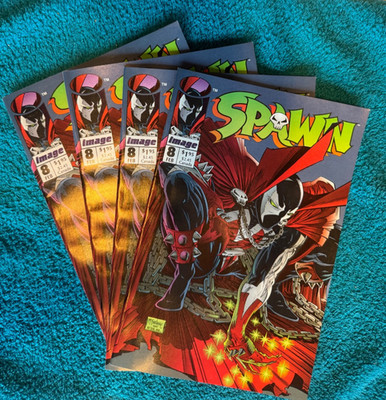 Spawn 8 Image Comics 1993 Near Mint complete w/ poster 1st printing Lot of 4 Art