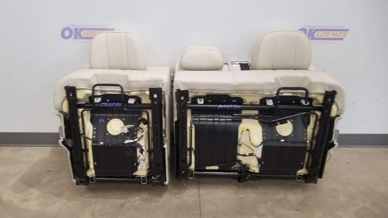 17 BENTLEY BENTAYGA COMPLETE REAR SEAT ASSEMBLY WHITE LEATHER