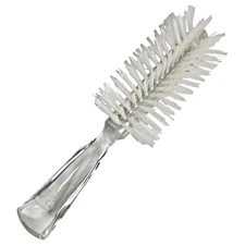 Fuller Brush Half Round Clear 7 Rows Bristle and Handle 8" Lucite Handle Vintage