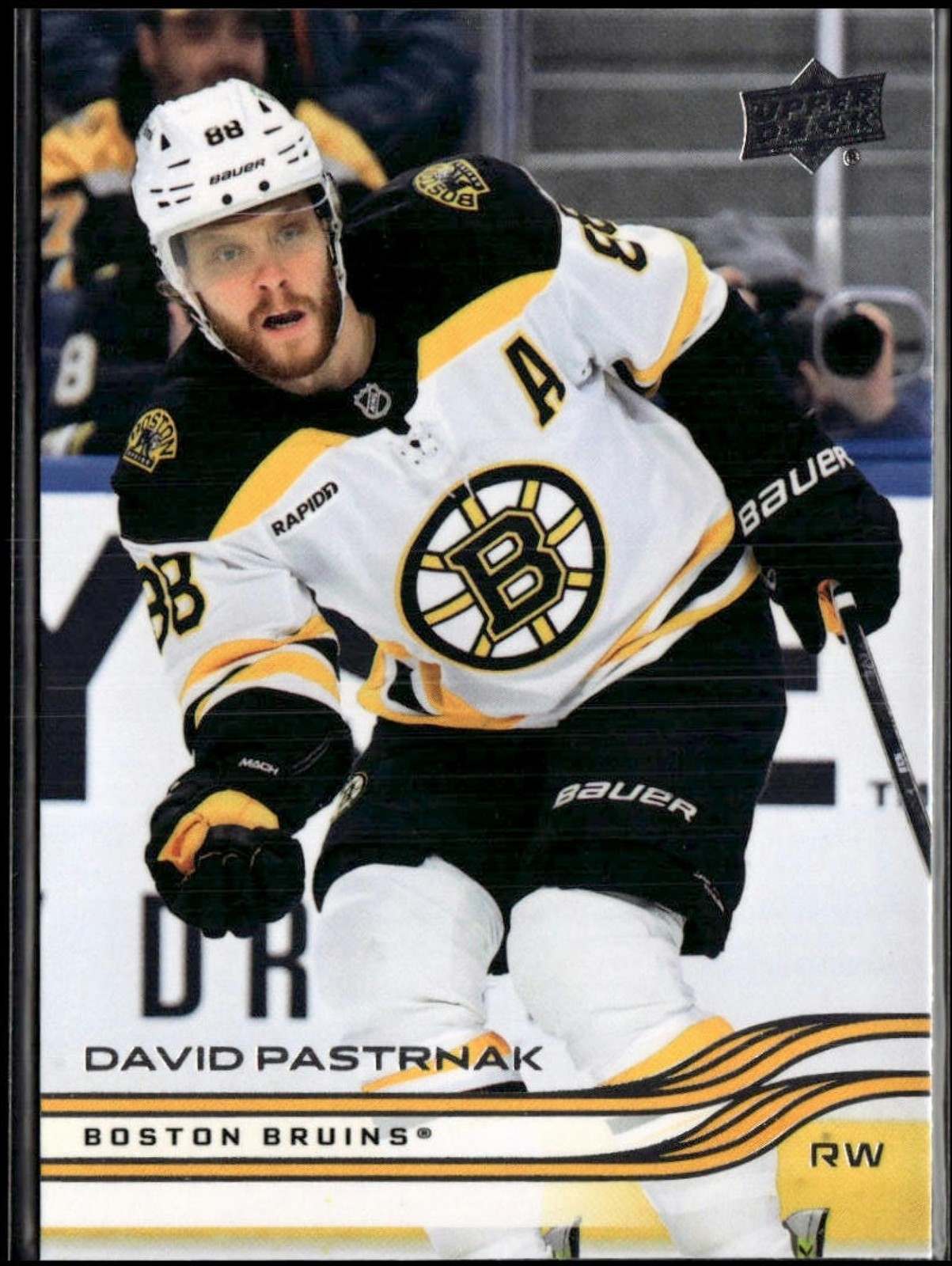 David Pastrnak #7 Hockey Cards 2025 Upper Deck trading card — raw and PSA graded price guide