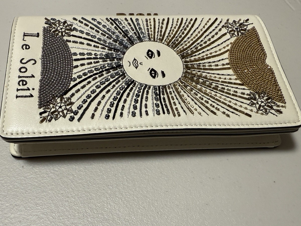 Christian Dior SS2017 Ivory Leather 'Le Soleil' Tarot Clutch Bag