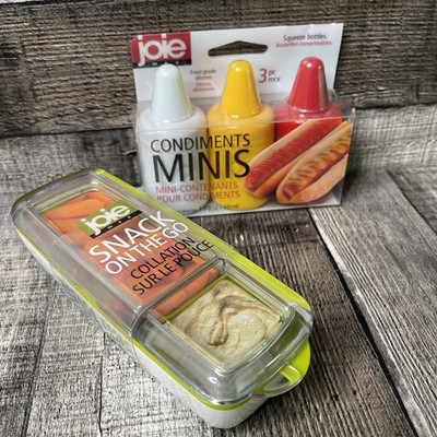 Joie MSC Set of Three 1.68oz Condiments Mini Squeeze Bottles And Snack On The Go