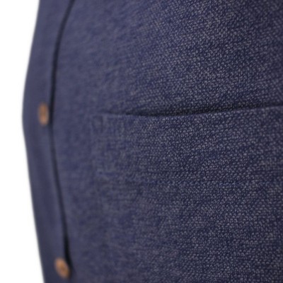 Camicia blu bianca rigata tessuto performance custom fit