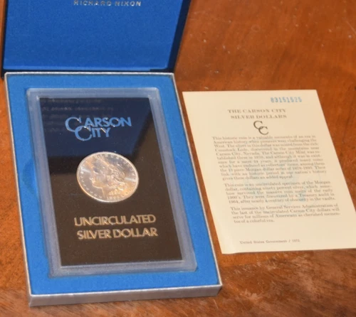 1883 CC GSA US Morgan Silver Dollar BU W/ BOX & Papers