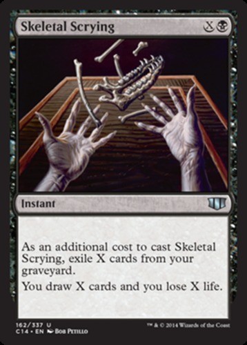 x4 Skeletal Scrying U MTG Commander 2014 M/NM, English