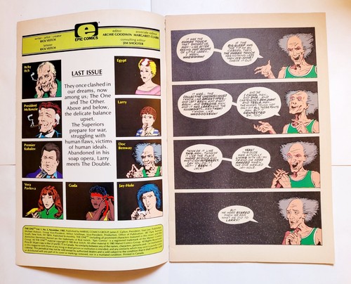 The One Band 1 Nr. 3 November 1985 Marvel Comics Comic Buch Vintage Kostenloser Versand - Bild 2 von 3