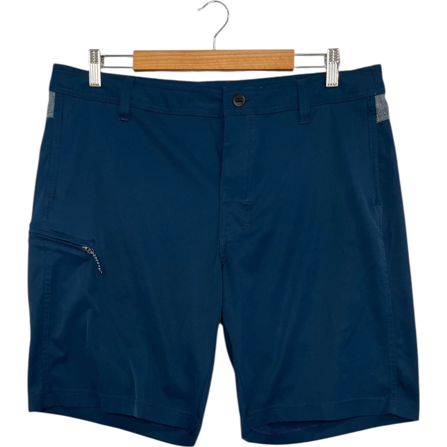Kuhl Shorts Mens Size 38 Navy Solid Zip Pocket Outdoor Hiking Activewear