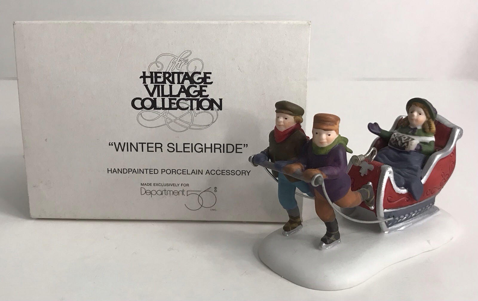 Department 56 Dickens Christmas Village Winter Sleighride 58254 Retired 2001