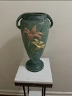 Roseville Pottery Ggeen Zephyr Lily Fan Vase 1946 Vintage Art Deco