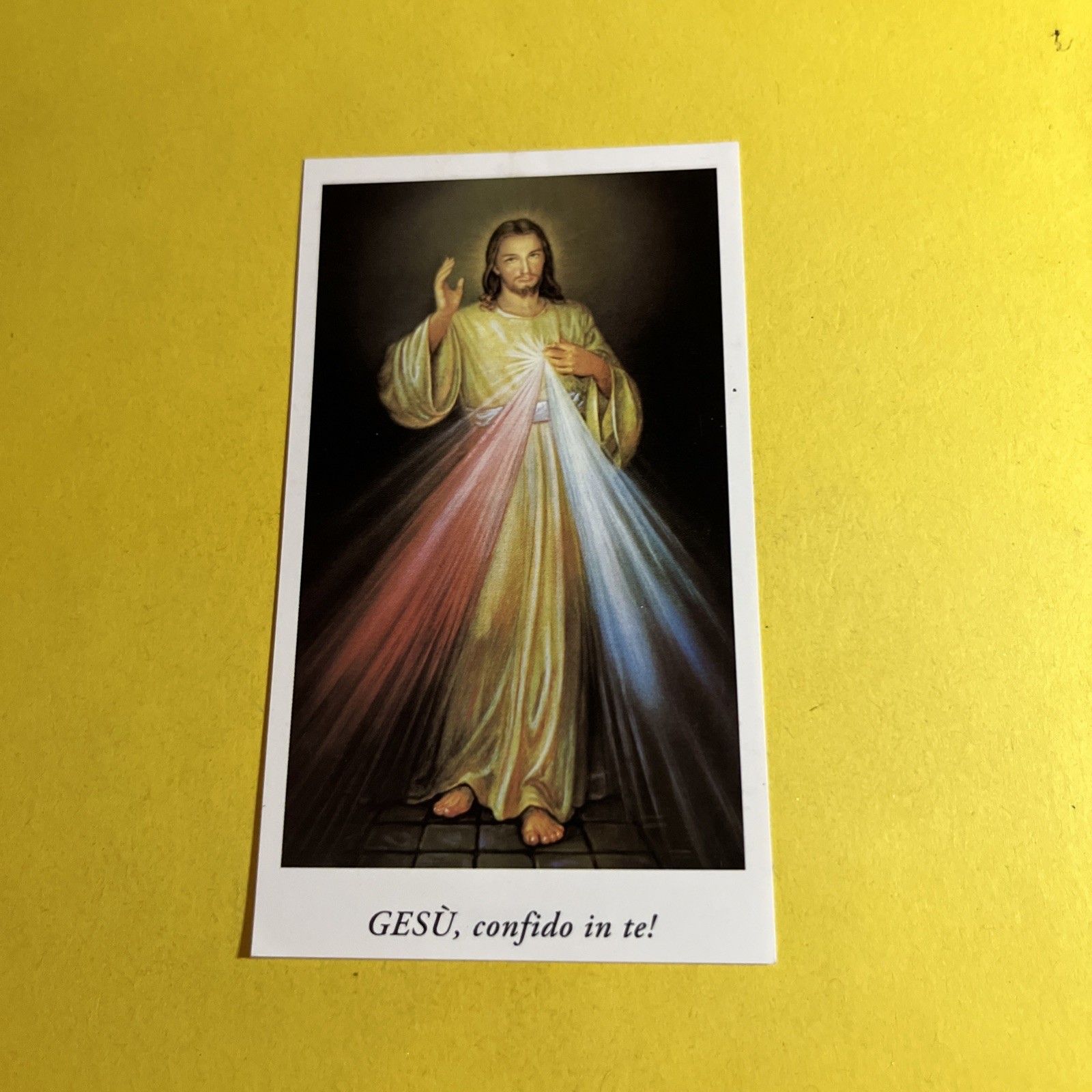 GESU' CONFIDO IN TE ! CORONCINA DIVINA MISERICORDIA SANTINO PREGHIERA COLLEZIONE