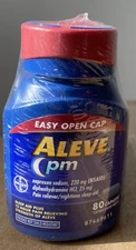 Aleve PM Sleep Aid Plus Pain Reliever Caplets - 80 Count Three(3) Pack