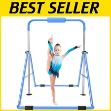 Kids Gymnastics Bar with Cushioned Pad, 5-Stage Height for Growing Gymnasts