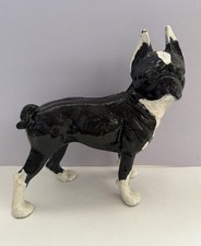 HEAVY CAST IRON BOSTON TERRIER BULLDOG DOORSTOP DOG STATUE 5lb 11oz