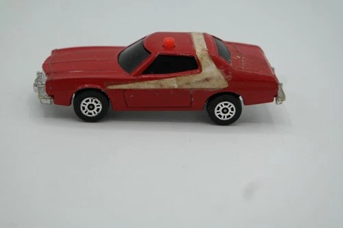 Vintage 1977 CORGI JUNIORS Starsky & Hutch Ford Torino Cop Car USED Red TV Show