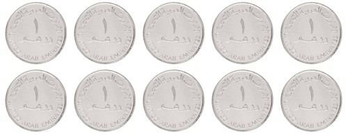 Emirati Arabi Uniti - Emirati Arabi Uniti 1 Dirham, 2009, KM #101, come nuovo, commemorativo x 10 pezzi - Foto 1 di 4