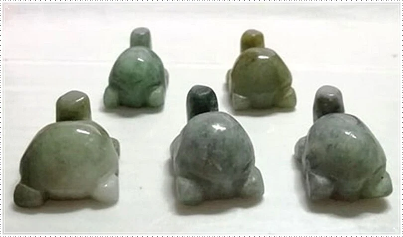 Tortuga de jade 100 % genuina de Birmania, tamaño 5 jade verde, tamaño pequeño amuleto tailandés Foto 4 de 4