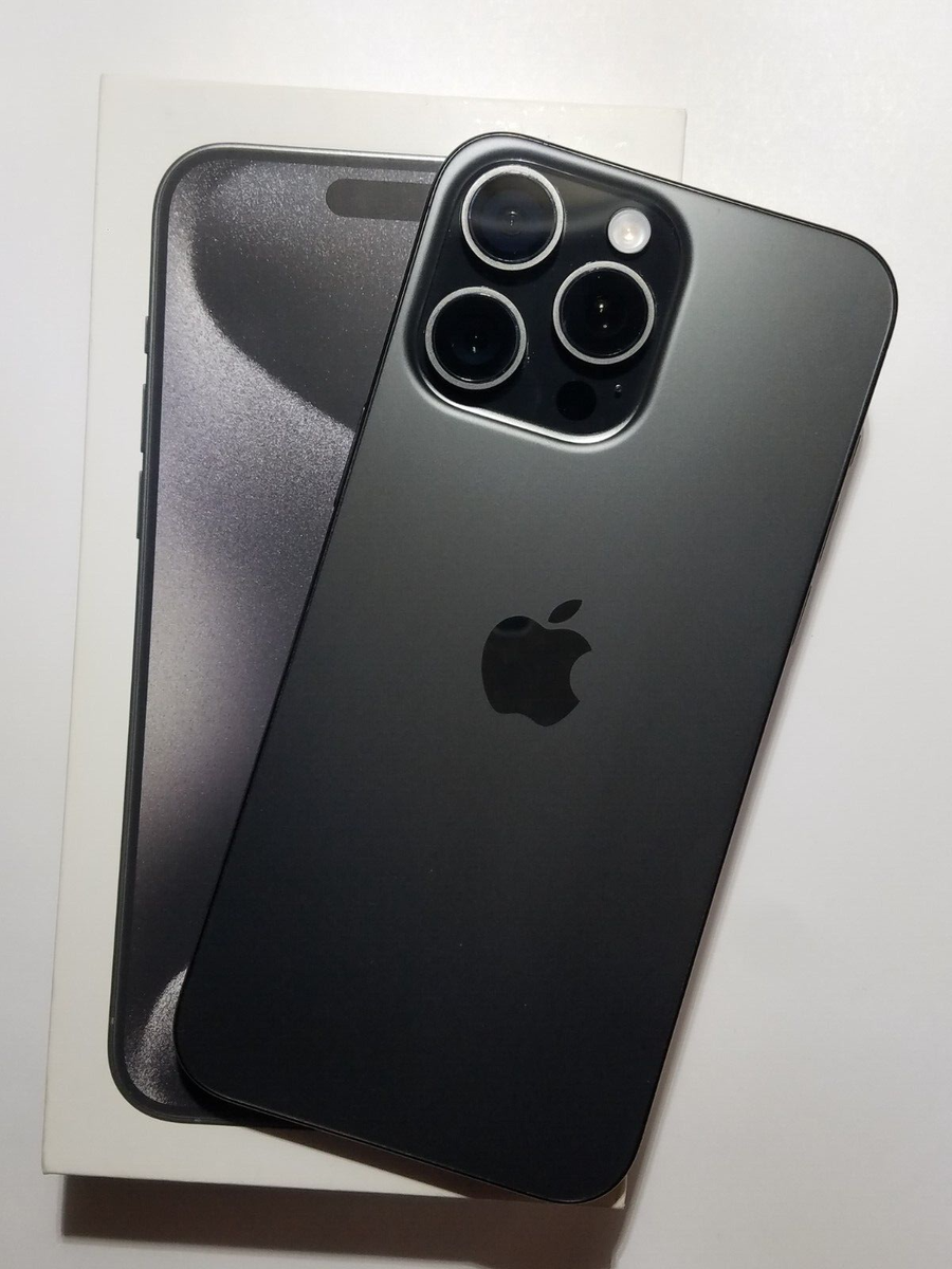 Jet Black Titanium Apple iPhone 15 PRO Max 256GB Cell Phone For