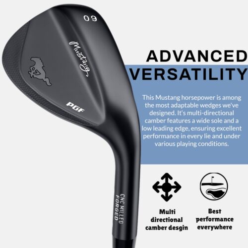 PGF Golf Mustang Forged High Toe Golf Sand Wedge Set for Men[52 56 60 Degree/... - Picture 8 of 8
