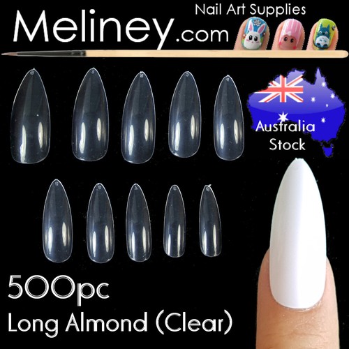 500Pc Long Almond Full Cover Nails Stiletto Pointy False Fake Acrylic Gel supply - Picture 3 of 8