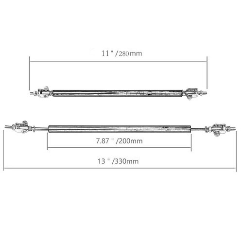 Cupé divisor de labios delantero + puntales para Nissan Altima SV SR S SL sedán - Imagen 10 de 11