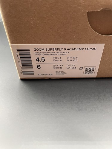 Nike Zoom Mercurial Superfly 9 Academy FG MG Mens 4.5 / Womens 6 Soccer Cleats - Picture 10 of 10