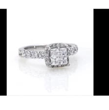 diamond engagement rings preowned princess cut