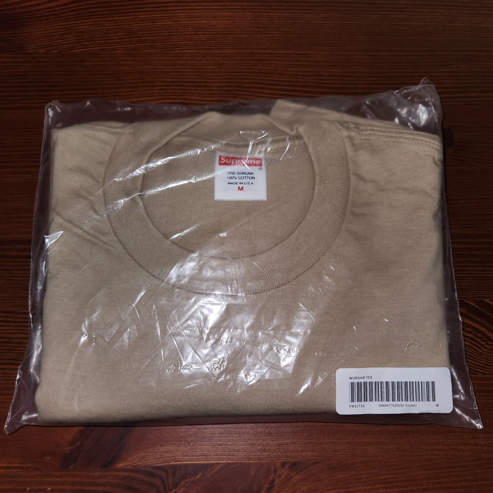 Tee kaki Supreme Worship Medium Neuf FW23