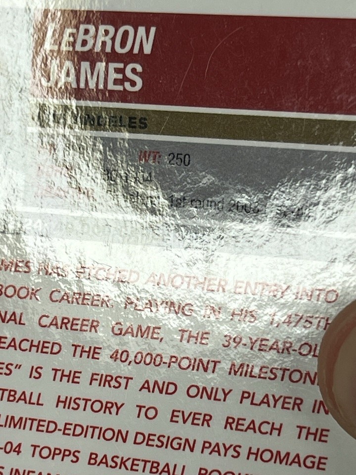 202324 TOPPS CHROME LEBRON JAMES TIME MACHINE SSP GOLD /50 See