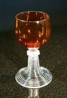 Beautiful Vintage Ruby Glass Wine Glass