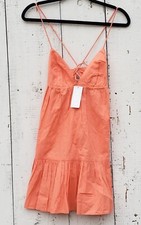 L*Space Nora Mini Dress in Peach Coral Size Small NWT Spaghetti Straps PLS READ