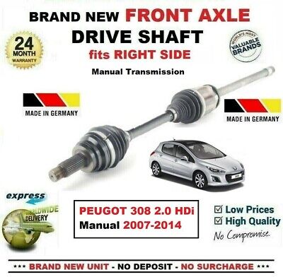 FOR PEUGEOT 807 2.0HDi 2.2 2002->on 1x BRAND NEW FRONT AXLE LEFT DRIVESHAFT E