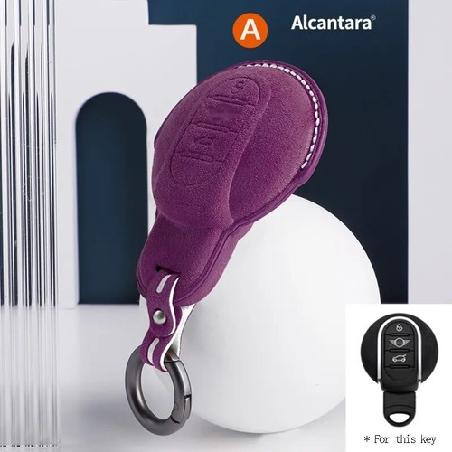 Alcantara Car Remote Key Case Cover For BMW MINI COOPER S ONE JCW F54 F55 F56 - Picture 14 of 30