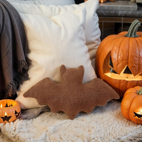 Halloween Bat Shaped Throw Pillow Gothic Homed Decoration S2T8 - Picture 7 of 14