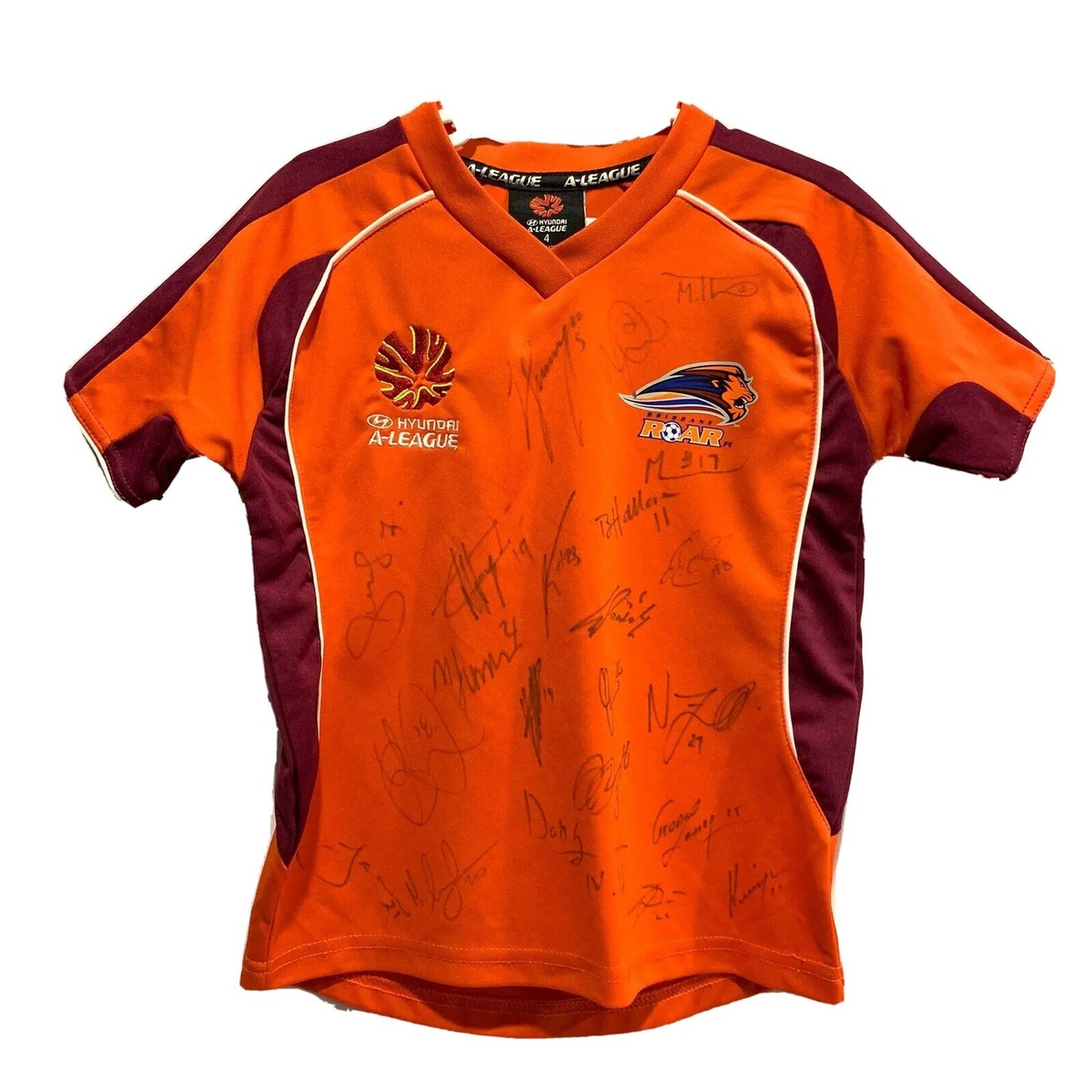 SIGNED Brisbane Roar Hyundai A League - Size 4 Hand Signed Kids