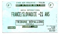 Ticket France - Slovakia 28.02.2006 U21