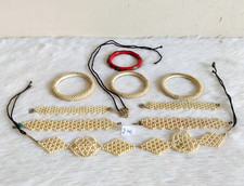 Vintage Original Necklace Jewelry Set With White Beads Collectible 10 Pcs J141