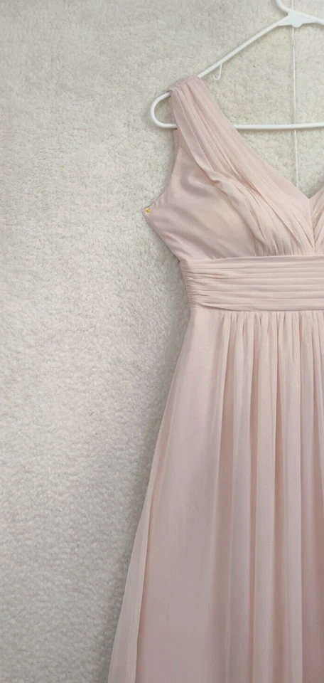 Vestido Mujer Colección Dessy 2 Rosa 100% Poliéster Sin Mangas Volantes Maxi Ajuste Foto 2 de 4